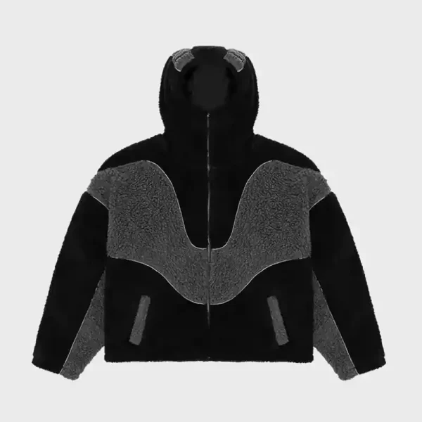 Trendt Vision Black and Gray Fleece Jacket