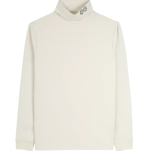 Unisex Cream Nylon Turtleneck Jacket