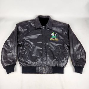 University of Notre Dame Black Leather Jacket