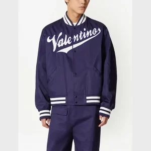 Valentino Garavani Blue Varsity Jacket