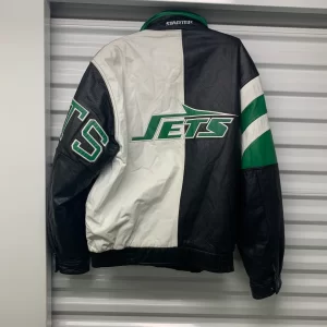 Vintage 90’s New York Jets Starter Leather Jacket