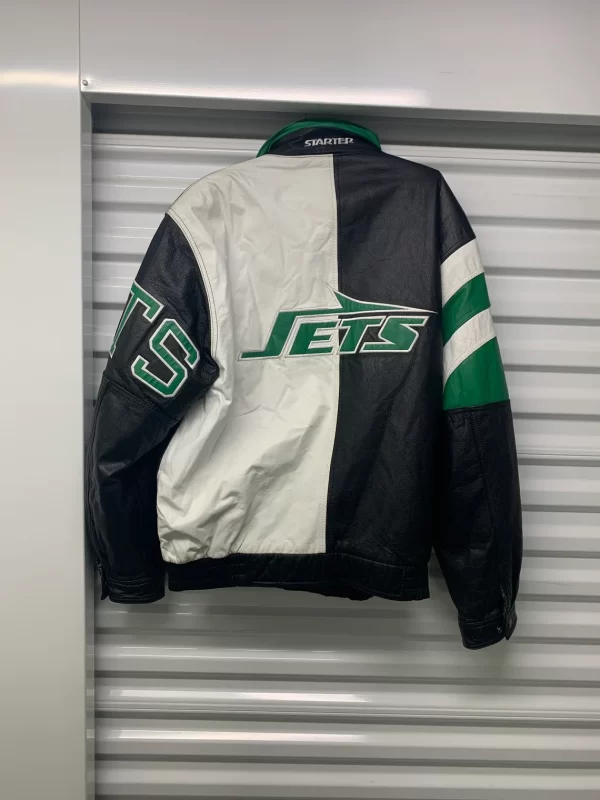 Vintage 90’s New York Jets Starter Leather Jacket