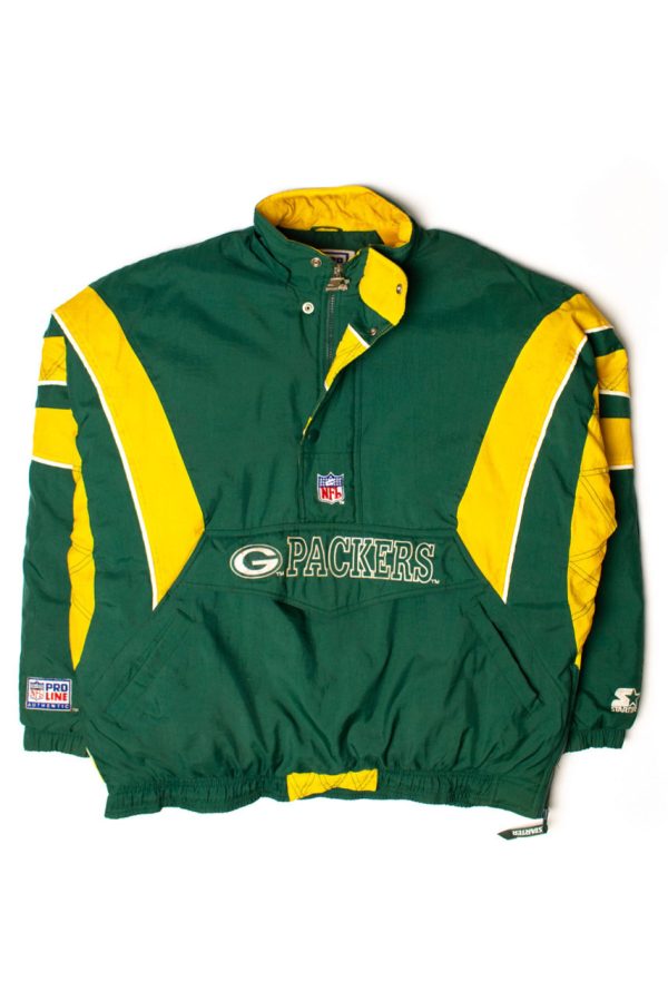 Vintage Green Bay Packers Pullover Starter Nylon Jacket