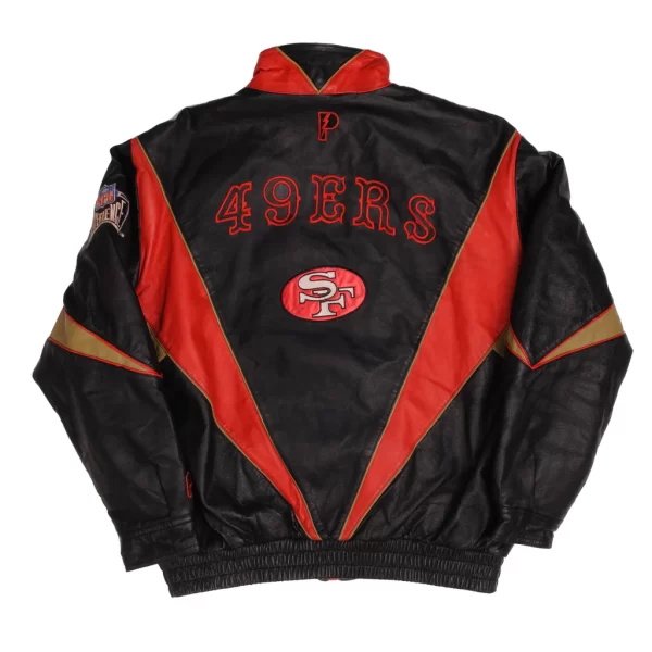 Vintage NFL Experience San Francisco 49ers Black Leather Jacket