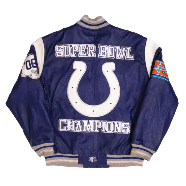 Vintage NFL Indianapolis Colts Super Bowl Champion 2006 Leather Jacket