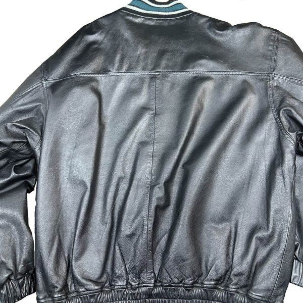 Vintage Philadelphia Eagles Leather Black Jacket