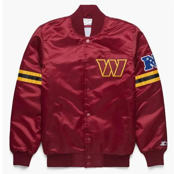 Washington Commanders Maroon Satin Jacket