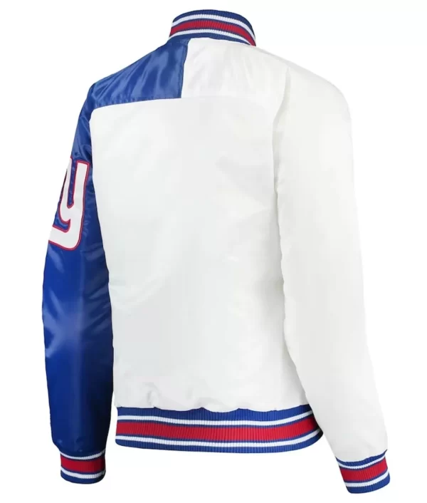 White & Royal Blue New York Giants Hometown Satin Jacket