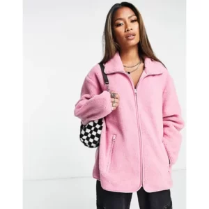 Women Pink Fleece Jacket