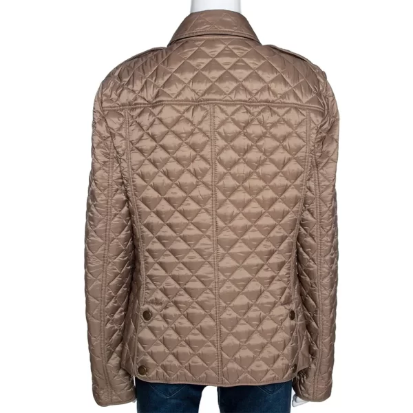 Women’s Diamond Quilted Brit Kencott Beige Jacket