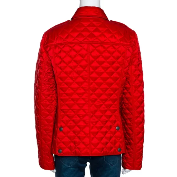 Women’s Diamond Quilted Brit Kencott Red Jacket