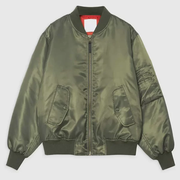 Women’s Leon Army Green Bomber Jacket