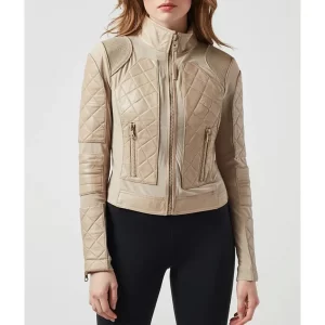 Women’s Motorcycle Leather & Mesh Jacket