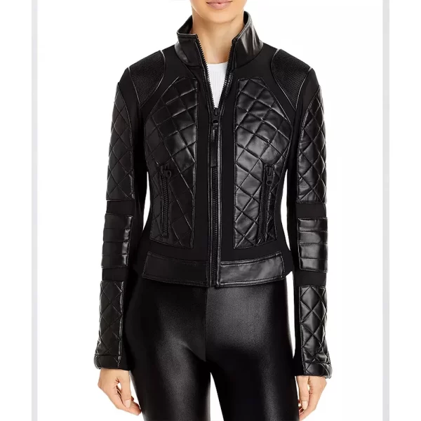 Women’s Motorcycle Leather & Mesh Jacket