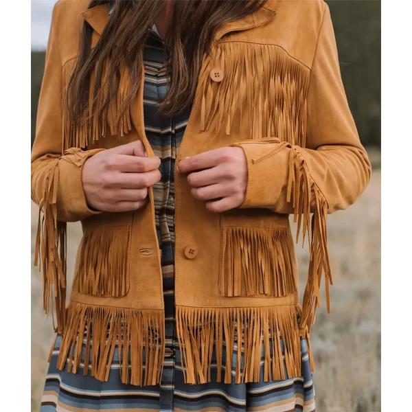 Women’s Suede Leather Fringe Jacket