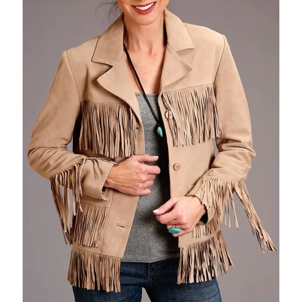 Women’s Suede Leather Fringe Jacket