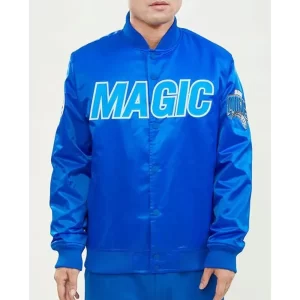 Wordmark Orlando Magic Royal Blue Satin Jacket