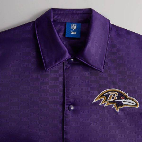 Kith for the NFL Baltimore Ravens Satin Bomber Jacket