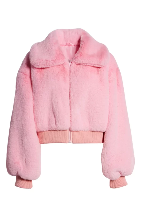 AZALEA WANG Faux Fur Jacket