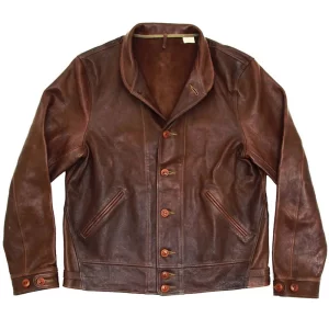 Albert Einstein Vintage Brown Leather Jacket