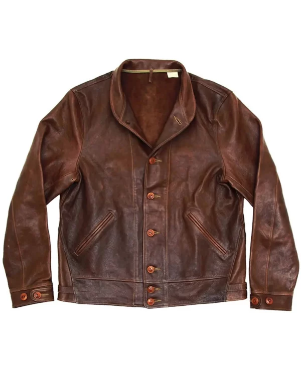 Albert Einstein Vintage Brown Leather Jacket