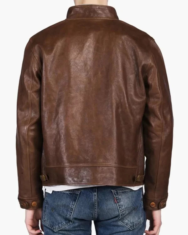 Albert Einstein Vintage Leather Brown Jacket