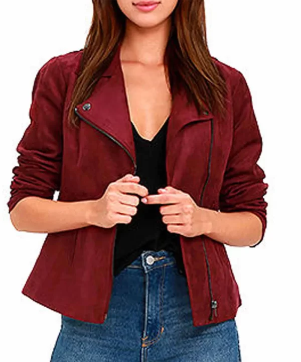 Arrow Willa Holland Biker Suede Jacket