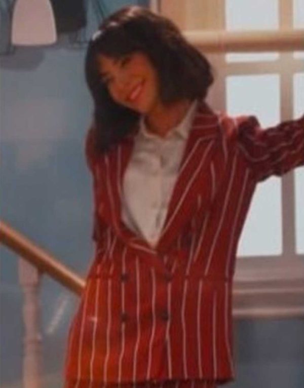 Aurora Guerra Series Papel Principal 2023 Carolina Carvalho Striped Blazer