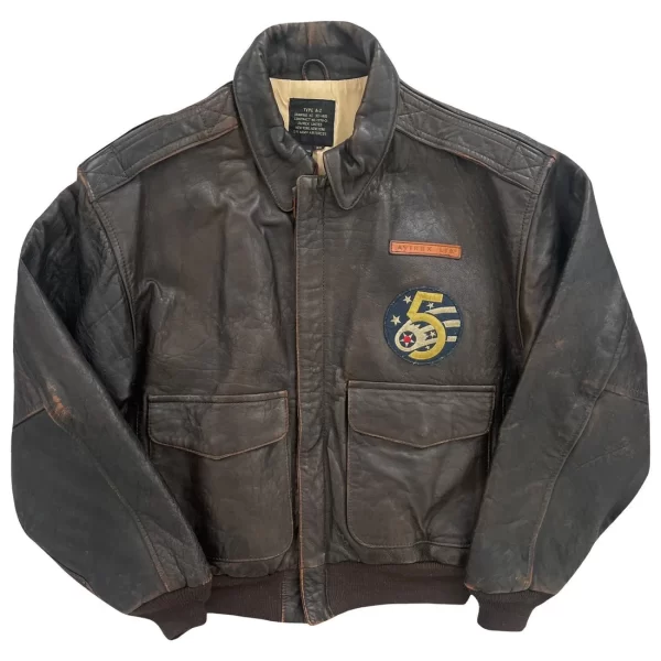 Avirex Black Leather Flight Jacket