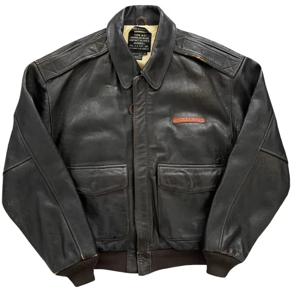 Avirex Black Leather Flight Jacket