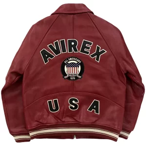 Avirex Icon Maroon Leather Jacket