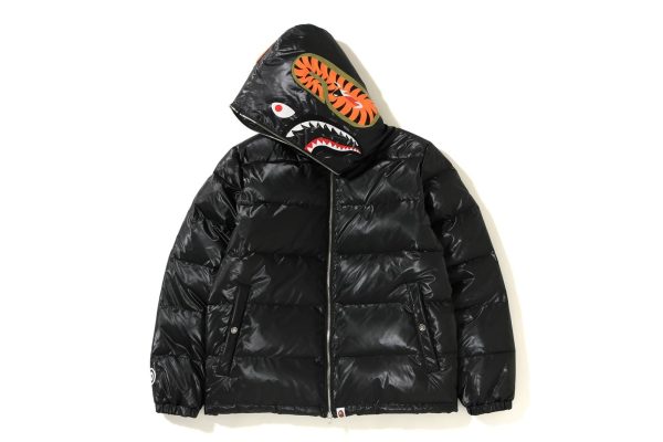 BAPE Men's Glossy Shark Down Jacket - Black