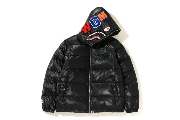 BAPE Men's Glossy Shark Down Jacket - Black