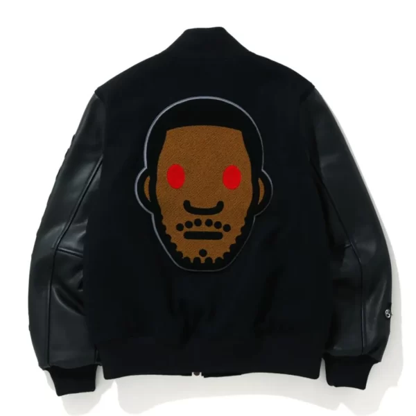 BAPE x Kid Cudi Varsity Black Jacket