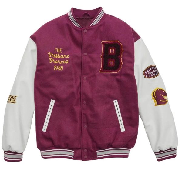 Brisbane Broncos 2023 NRL Wool Varsity Jacket