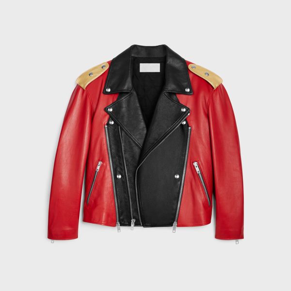 CELINE Multicolored Biker Jacket