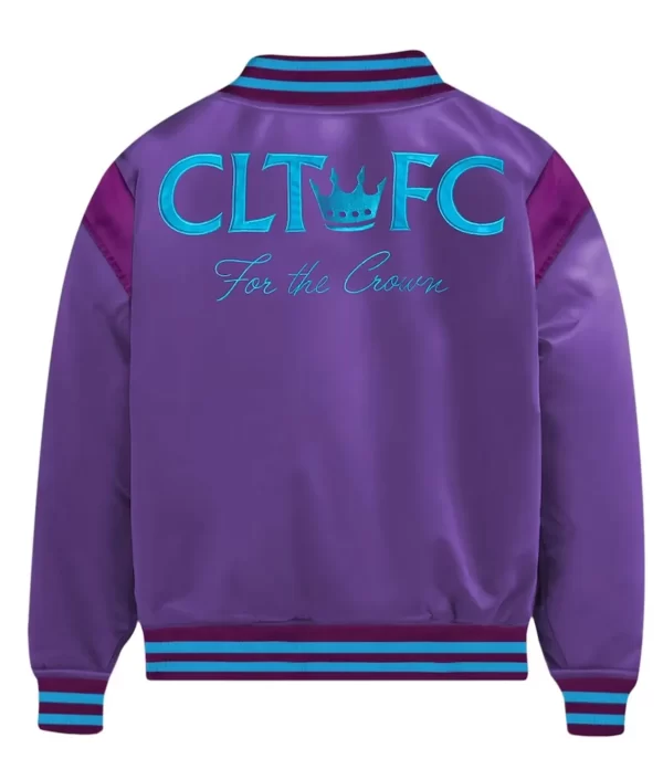 Charlotte FC Purple Full-Snap Satin Jacket