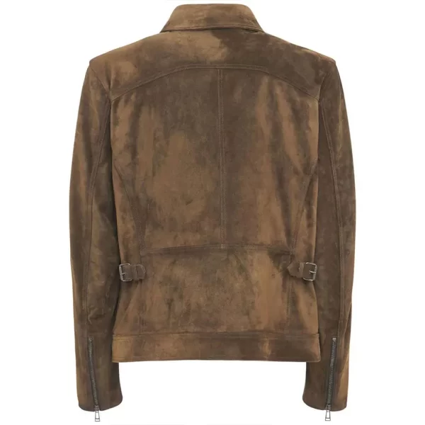 Chris Evans Ghosted Cole Brown Suede Leather Jacket