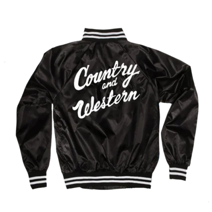 Country & Western Black Satin Tour Jacket