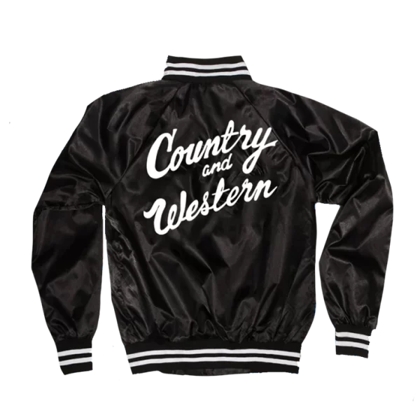 Country & Western Black Satin Tour Jacket