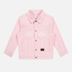 Daicock Print Denim Pink Jacket