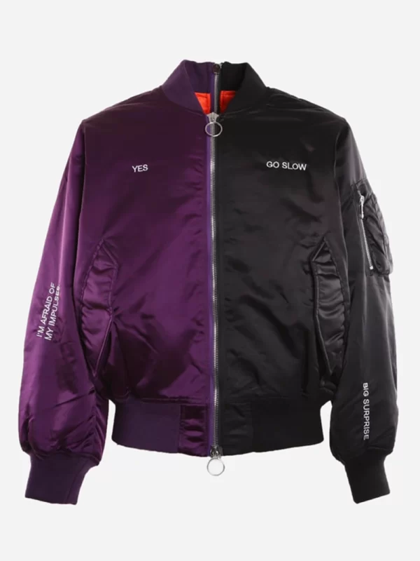 ETUDES STUDIO Purple & Black Martine Syms Edition Horizon Bomber Jacket