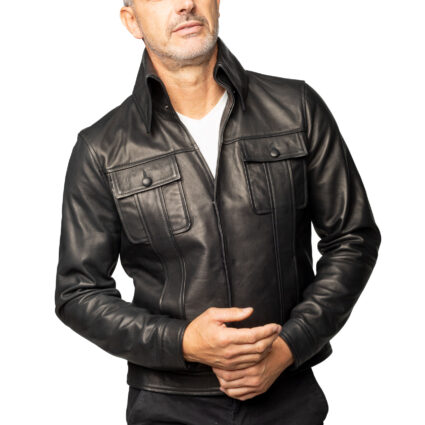 Elvis Presley Come Back 68 Leather Black Jacket