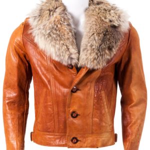 Elvis Presley Owned and Worn Leather Brown Jacket