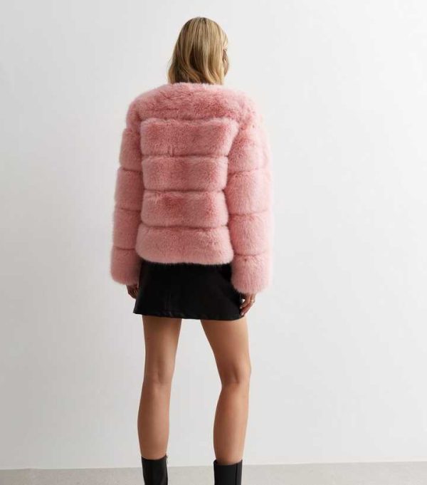 Gini London Faux Fur Pink Jacket