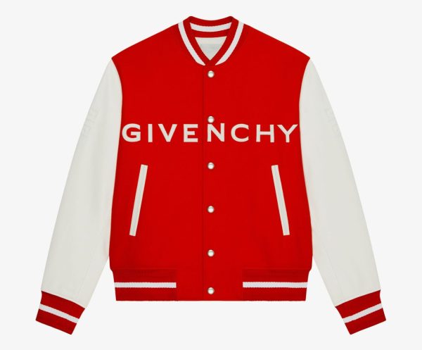 Givenchy Red Wool Varsity Jacket