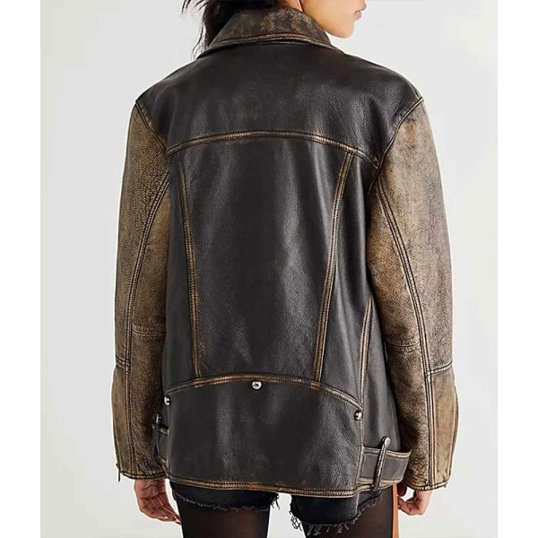 Gotham Knights Olivia Rose Keegan Leather Brown Jacket