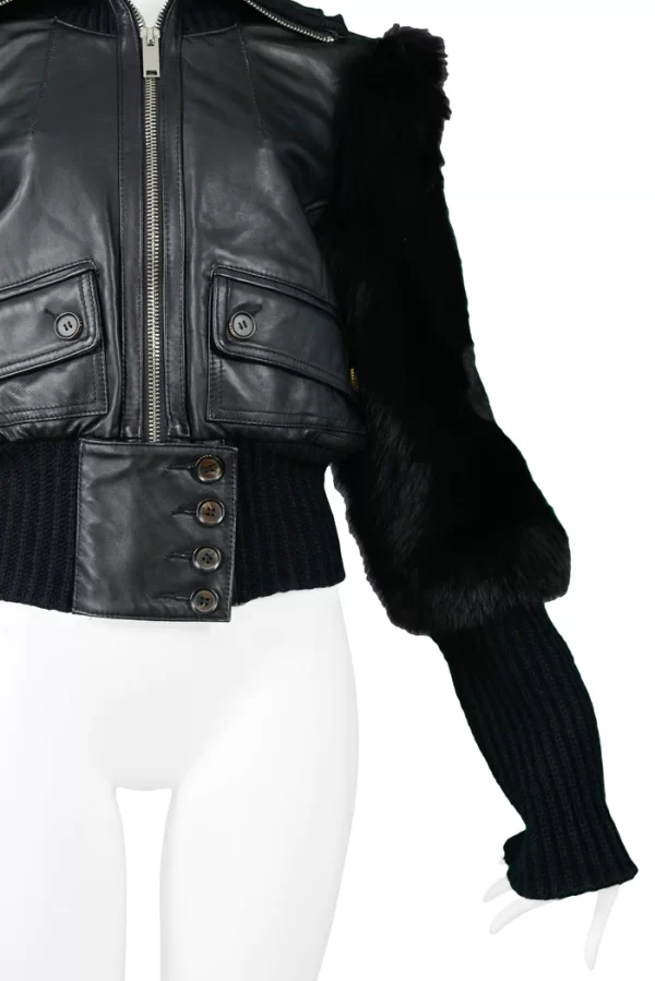 Gucci By Tom Ford Leather Fur Jackets