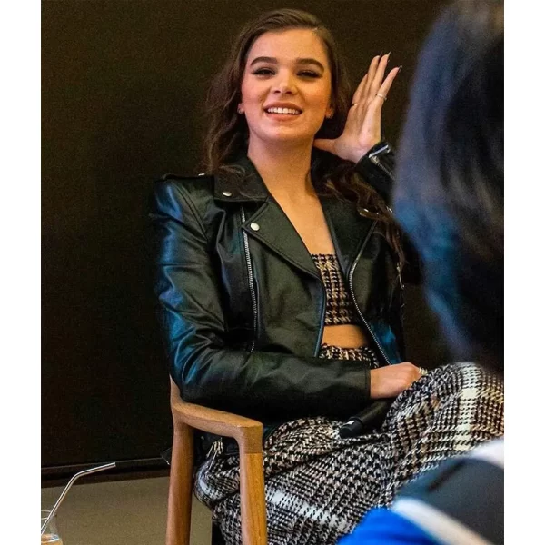 Hailee Steinfeld Leather Biker Jackets