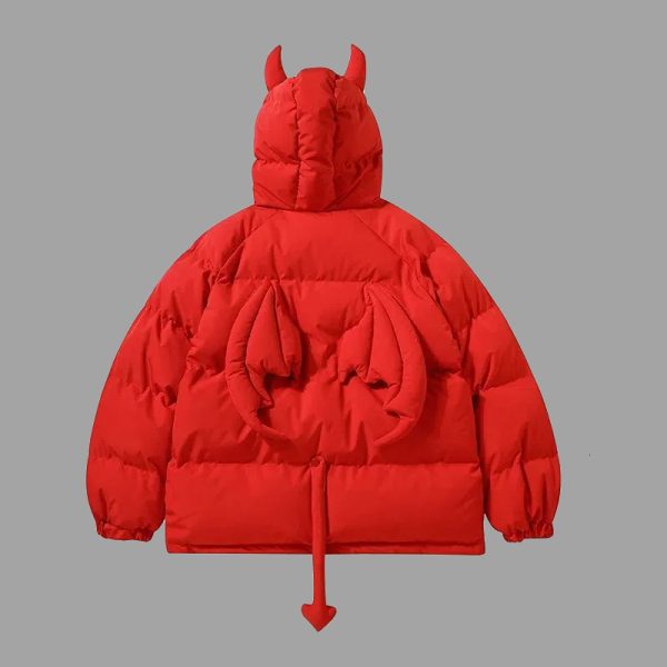 Harajuku Streetwear Devil's HornTail Padded Puffer Jacket